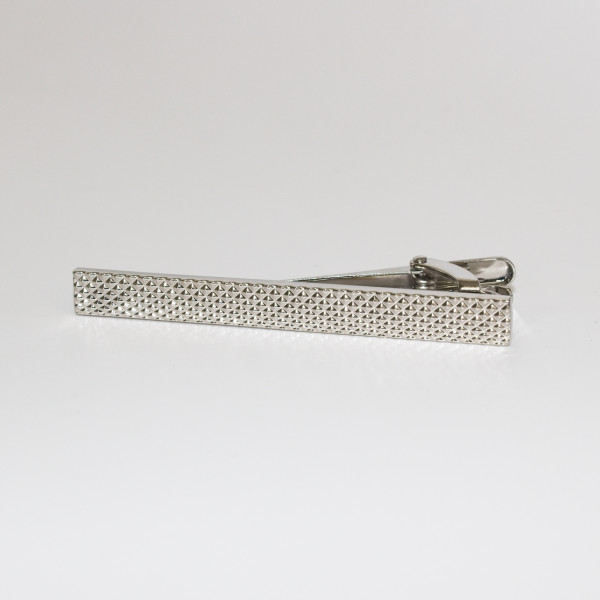 Krawattennadel silber mit Struktur