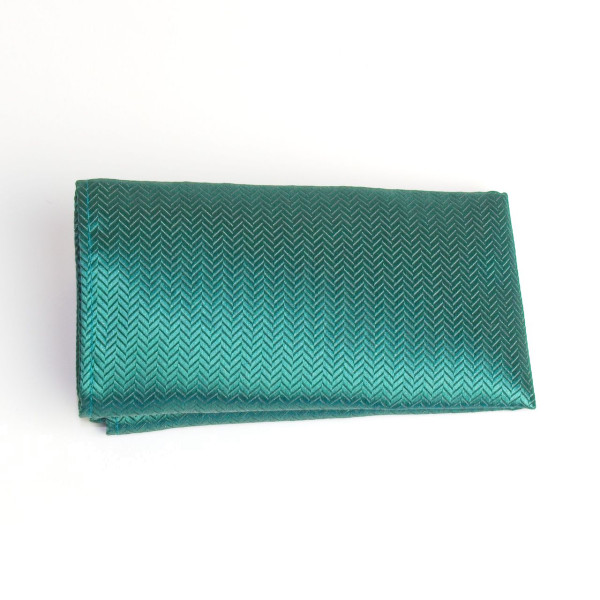 Einstecktuch Seide in grün fein gemustert