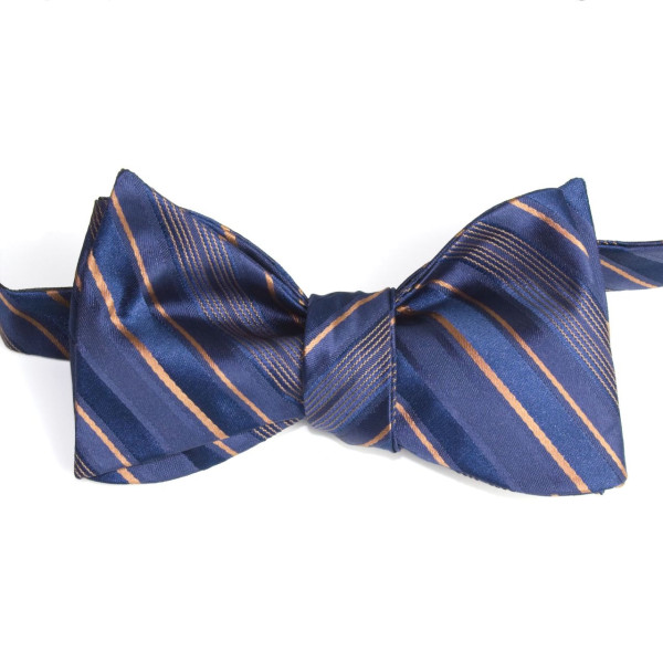 Fliege blau fein gestreift