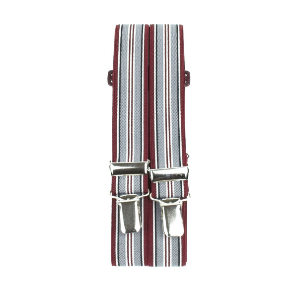 Herren-Hosenträger dunkelrot gestreift