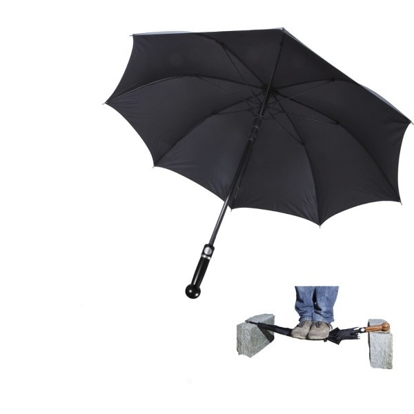 Regenschirm Standard schwarz mit Knauf